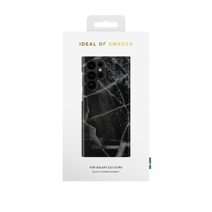 Samsung S22 ULTRA iDeal Of Sweden nugarėlė Black Thunder Marble