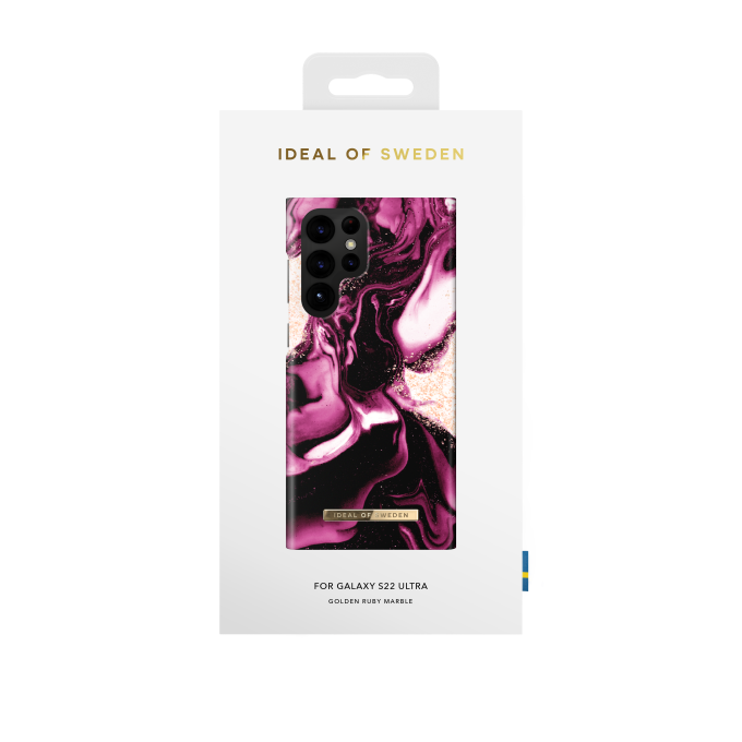 Samsung S22 ULTRA iDeal Of Sweden nugarėlė Golden Ruby Marble