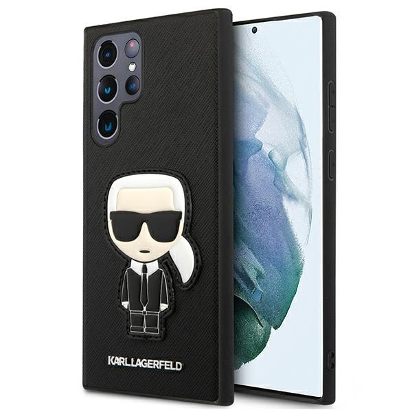 Samsung S22 ULTRA juoda KARL LAGERFELD nugarėlė KLHCS22LOKPK