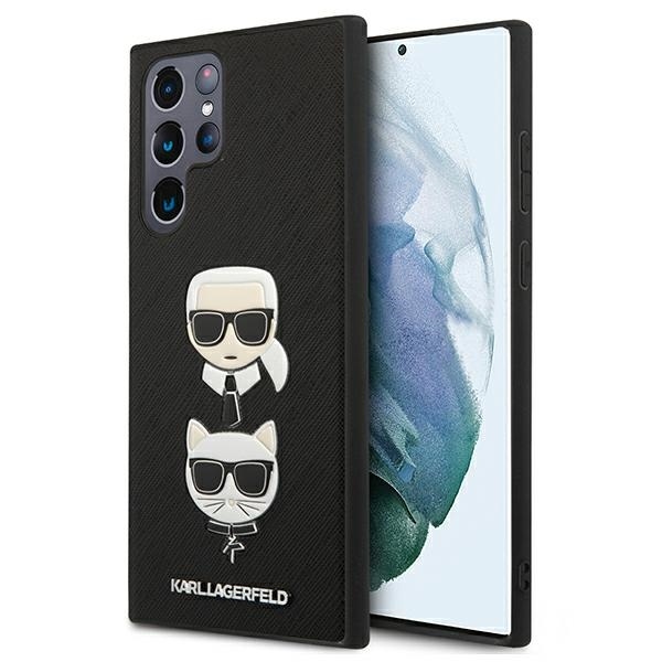 Samsung S22 ULTRA juoda KARL LAGERFELD nugarėlė KLHCS22LSAKICKCBK