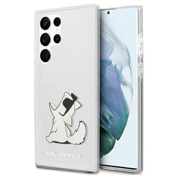 Samsung S22 ULTRA skaidri KARL LAGERFELD nugarėlė KLHCS22LCFNRC