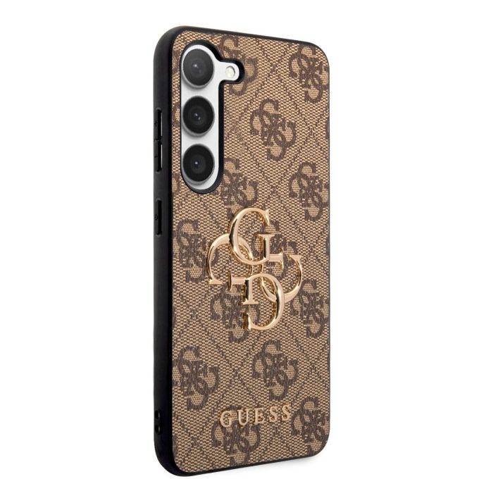 Samsung S23 brown Metal Logo GUESS nugarėlė