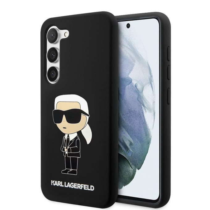 Samsung S23+ black NFT Liquid Silicone KARL LAGERFELD nugarėlė