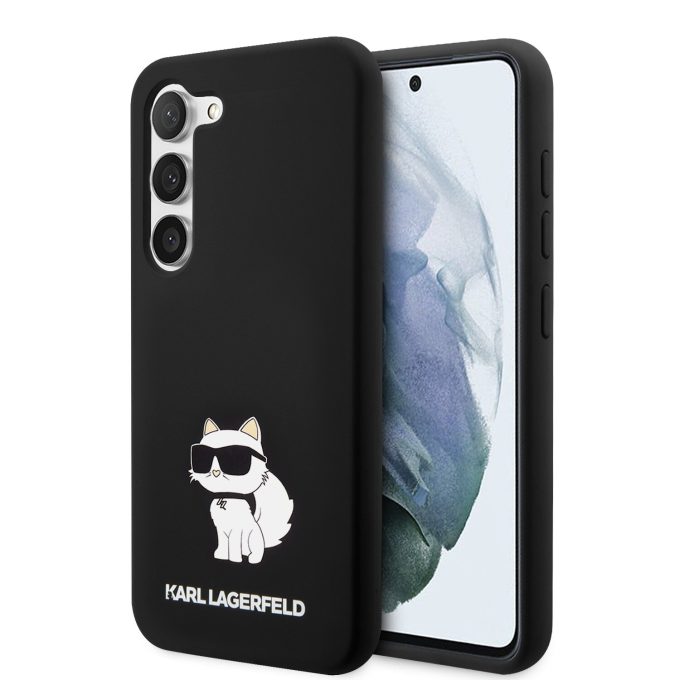 Samsung S23+ black NFT Liquid Silicone KARL LAGERFELD nugarėlė