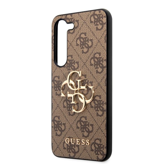 Samsung S23+ brown Metal Logo GUESS nugarėlė