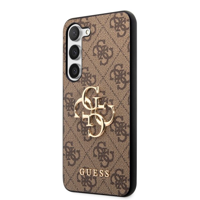 Samsung S23+ brown Metal Logo GUESS nugarėlė
