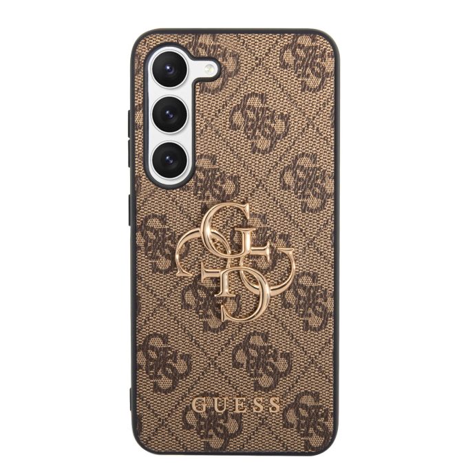 Samsung S23+ brown Metal Logo GUESS nugarėlė