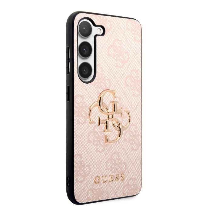 Samsung S23+ pink Metal Logo GUESS nugarėlė