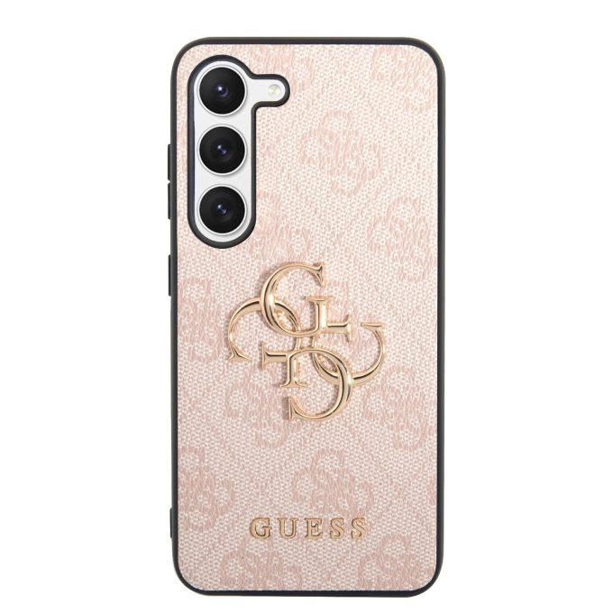 Samsung S23+ pink Metal Logo GUESS nugarėlė