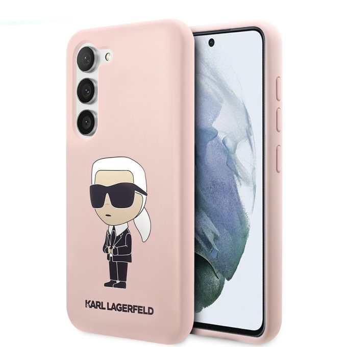Samsung S23+ pink NFT Liquid Silicone KARL LAGERFELD nugarėlė