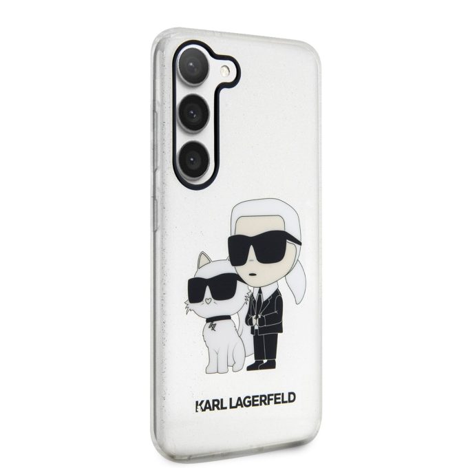 Samsung S23 transparent NFT IML Glitter KARL LAGERFELD nugarėlė