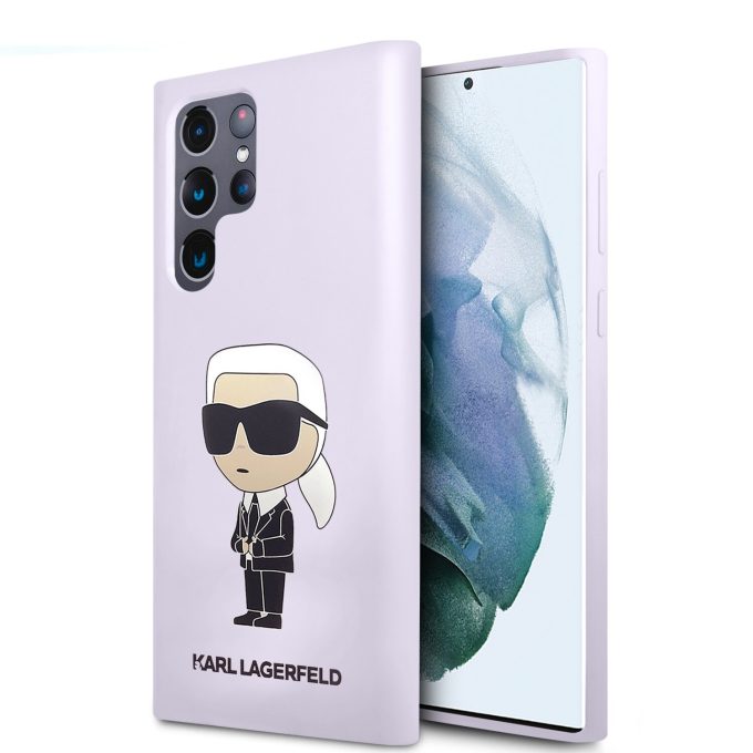 Samsung S23 ULTRA purple NFT Liquid Silicone KARL LAGERFELD nugarėlė