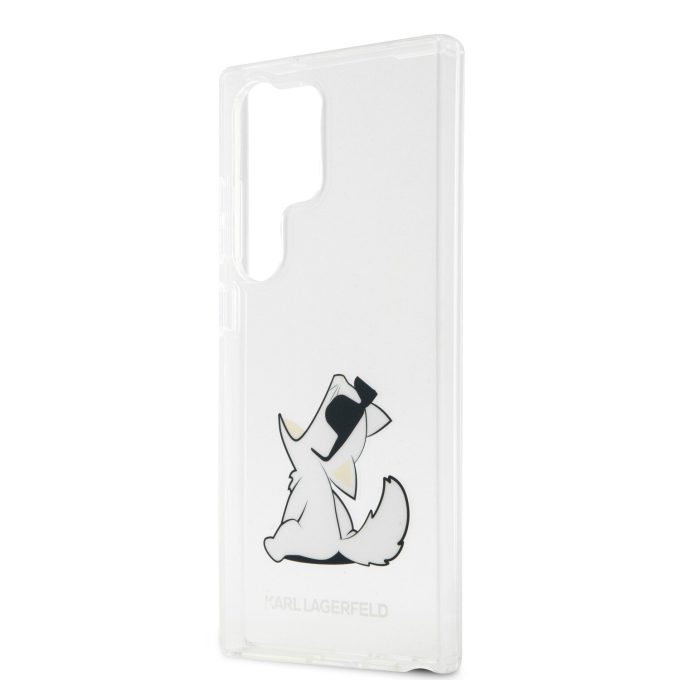 Samsung S23 ULTRA transparent Choupette eat KARL LAGERFELD nugarėlė